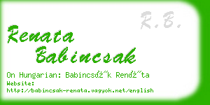 renata babincsak business card